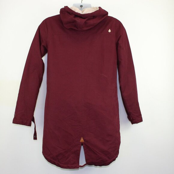 Volcom Snowboard Sherpa Lining Long Coat Jacket (S) - Picture 2 of 9